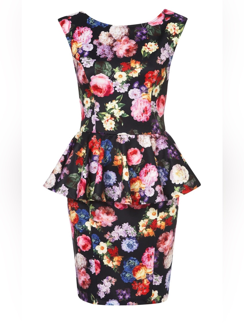 Topshop Floral Peplum Dress